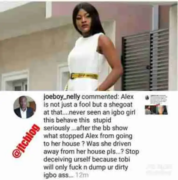 "Tobi Will Only Use & Dump You, Dirty Igbo Girl" - Man Slams BBNaija